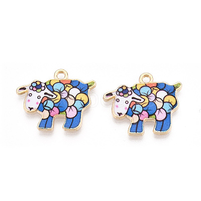 Alloy Enamel Pendants PALLOY-CJC0009-01B-1