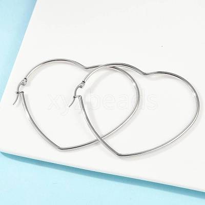 Tarnish Resistant 201 Stainless Steel Hoop Earrings LS-EJEW-A052-09C-1