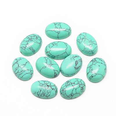 Synthetic Turquoise Cabochons G-R415-14x10-44-1