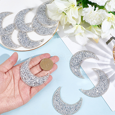 Resin Rhinestone Hotfix Rhinestone Iron on/Sew on Cloth Patches DIY-WH20063-030E-1