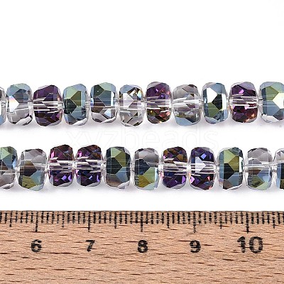 Electroplate Transparent Glass Beads Strands X-EGLA-N022-04A-D04-1