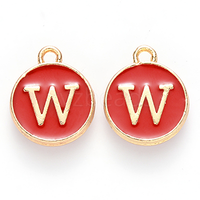Golden Plated Enamel Alloy Charms ENAM-SZ0001-26C-W-1
