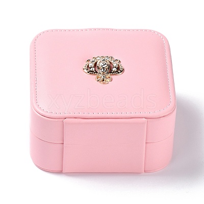 PU Imitation Leather Jewelry Organizer Box CON-P016-A01-1