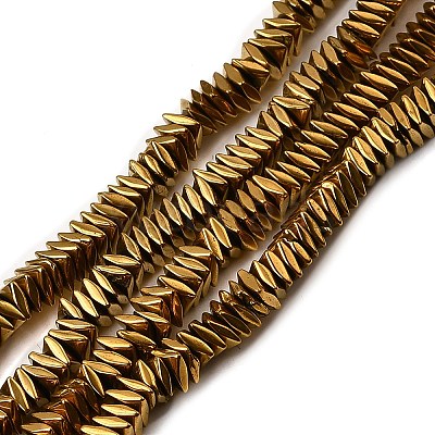 Rhombus Non-magnetic Synthetic Hematite Beads Strands G-D724-06-1
