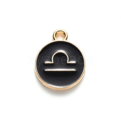 Alloy Enamel Pendants ENAM-S124-01A-08K-1