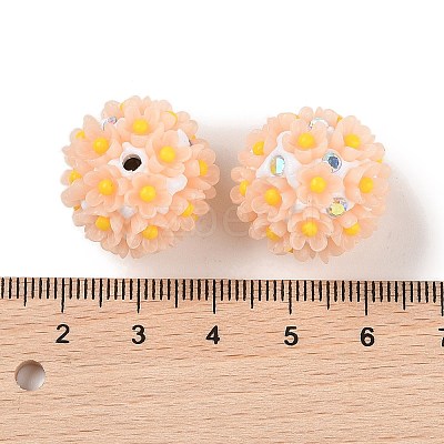 Handmade Luminous Polymer Clay Rhinestone Fancy Beads CLAY-H003-04F-1