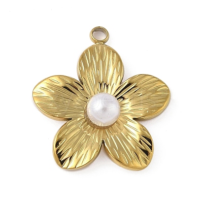 Plastic Imitation Pearl Pendants X-STAS-P408-11G-1