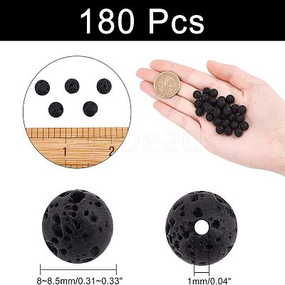 Natural Lava Rock Beads G-NB0001-02-1