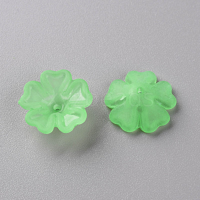 Transparent Frosted Acrylic Bead Caps MACR-S371-04A-733-1