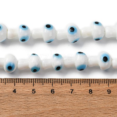 Handmade Evil Eye Lampwork Beads Strands LAMP-S069-01A-04-1