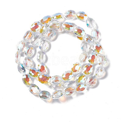 Faceted Glass Beads Strands EGLA-E030-01F-1
