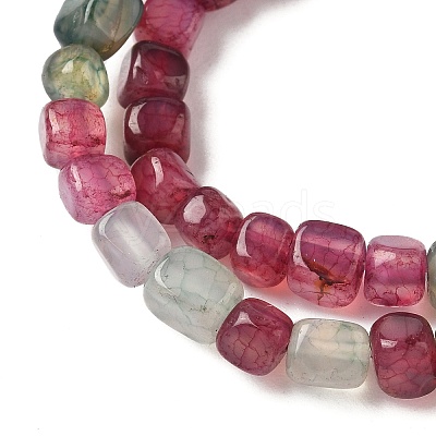 Natural Dragon Veins Agate(Dyed & Heated) Beads Strands G-G177-E16-03-1