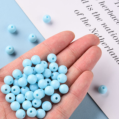 Opaque Acrylic Beads X-MACR-S370-C8mm-A07-1