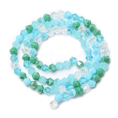 Electroplate Glass Beads Strands EGLA-D018-02F-1
