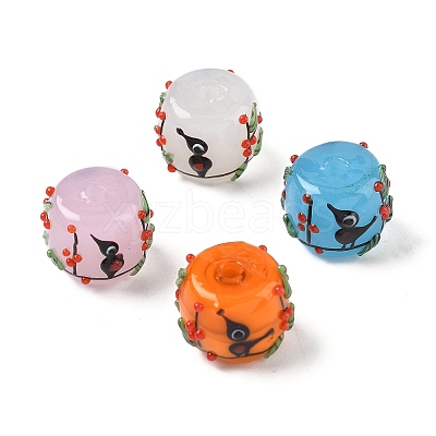 Handmade Lampwork Bumpy Beads LAMP-M025-01-1