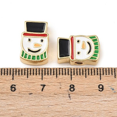 Brass Enamel Beads KK-L255-16G-03-1