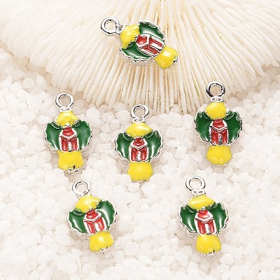Christmas Decoration Alloy Enamel Pendants ENAM-K037-PJ019-07P-1