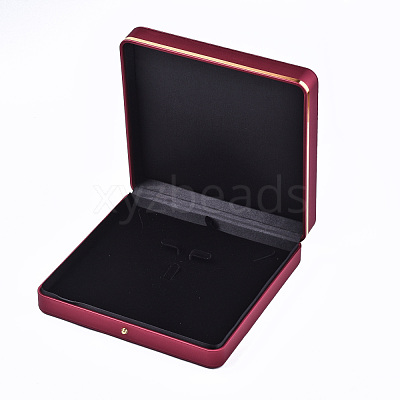 Imitation Leather Jewelry Set Box LBOX-S001-001-1