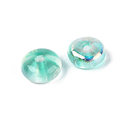 Baking Paint Electroplate Transparent Glass Beads EGLA-Q141-01A-A09-1