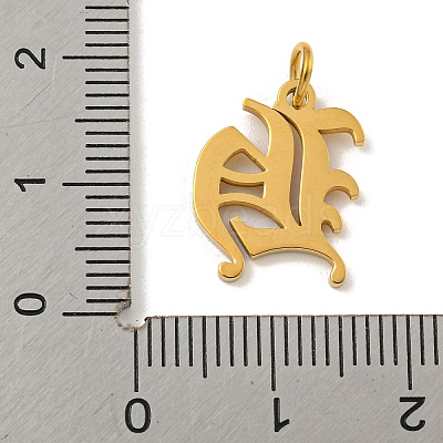Ion Plating(IP) 304 Stainless Steel Charms STAS-I010-01G-H-1