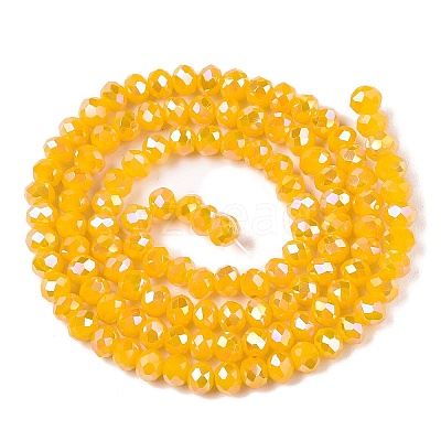 Electroplate Glass Beads Strands EGLA-A044-P4mm-B29-1