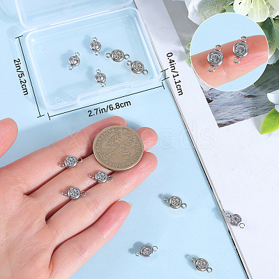 20Pcs 304 Stainless Steel Crystal Rhinestone Links Connectors STAS-BBC0009-19P-1