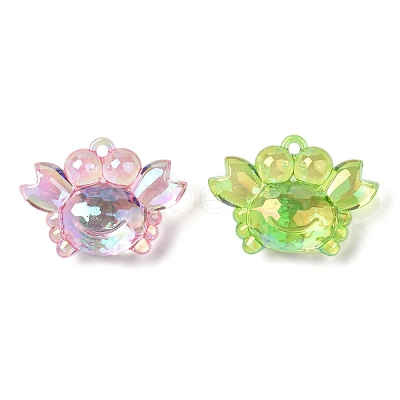 Electroplate Transparent UV Plating Acrylic Pendants OACR-I014-34-1
