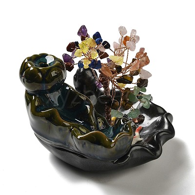 Gemstone Chips Tree Decorations AJEW-P120-A02-1