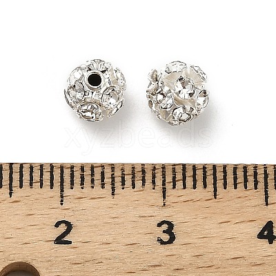 6mm Brass Crystal Rhinestone Beads KK-S519-01A-02S-1