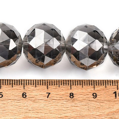 Transparent Electroplate Glass Beads Strands EGLA-N002-34H-F02-1