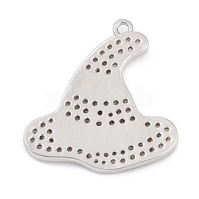 Rack Plating Brass Cubic Zirconia Pendants KK-D031-07P-02-1