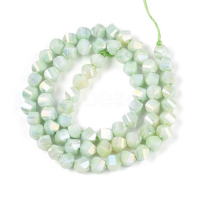 Anti-Tarnish Electroplate Glass Beads Strands GLAA-T025-6mm-14D-1