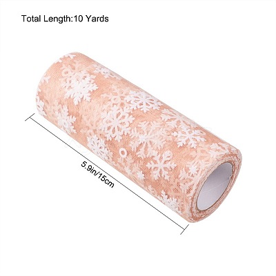Snowflake Deco Mesh Ribbons OCOR-P010-G03-1
