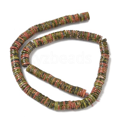 Natural Unakite Beads Strands G-G329-B04-8x1mm-1