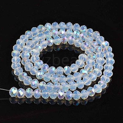 Electroplate Glass Beads Strands EGLA-A034-J8mm-L07-1