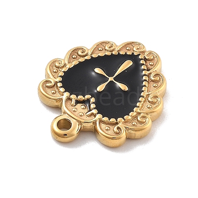 304 Stainless Steel Enamel Pendants STAS-M092-12G-01-1
