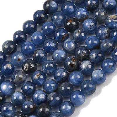 Natural Kyanite/Cyanite/Disthene Round Bead Strands G-L411-20-6mm-1