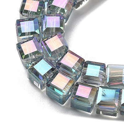 Electroplate Glass Beads Strands EGLA-H108-01A-FR01-1