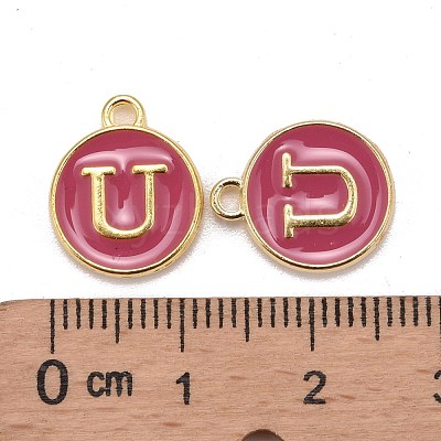 Golden Plated Alloy Enamel Charms ENAM-S118-08U-1