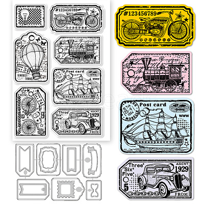 1 Sheet PVC Plastic Clear Stamps DIY-GL0004-73-1