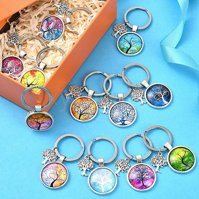 Alloy Glass Keychains KEYC-YW00008-01-1