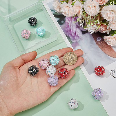 12Pcs 6 Colors Handmade Polymer Clay Beads CLAY-PH0002-10-1