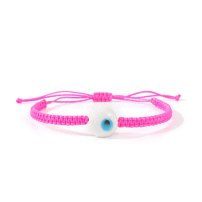 Handmade Lampwork Evil Eye Bead Braided Bracelets UN6877-11-1