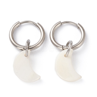 304 Stainless Steel Huggie Hoop Earrings EJEW-JE04404-02-1