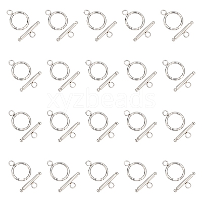 Tarnish Resistant 304 Stainless Steel Toggle Clasps X-STAS-K148-01P-1