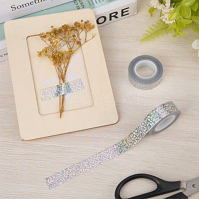 DIY Scrapbook Decorative Laser Paper Tapes DIY-WH20001-98G-1