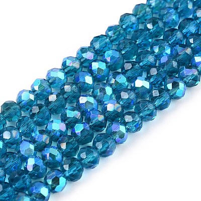 Electroplate Glass Beads Strands EGLA-A044-T3mm-L27-1