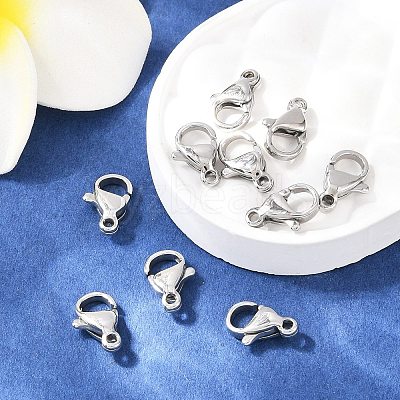 Tarnish Resistant 316 Surgical Stainless Steel Lobster Claw Clasps STAS-316-FL10A-1