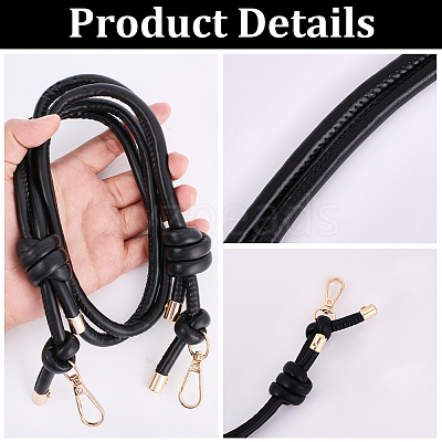3Pcs 3 Colors PU Leather Adjustable Bag Strap FIND-CL0001-49-1