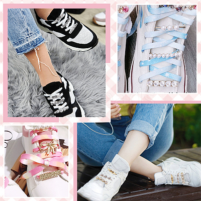 20Pcs 10 Styles Alloy & Crystal Rhinestone & Plastic Pearl Shoe Buckle Clips FIND-PH0024-68P-1